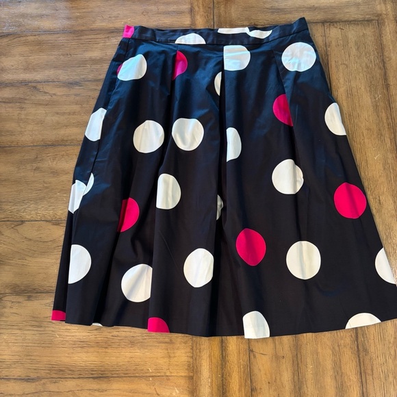 Talbots Pleated Polka Dot A-Line Skirt, size 16, Whimsical Office Church Trendy - Picture 9 of 11
